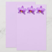 Wilde Orchidee Paarse Tropische Bloem Briefpapier (Voorkant / Achterkant)