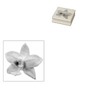 Wilde Orchidee Paarse Tropische Bloem Rubberstempel (Gestempeld)