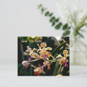 Wilde Orchidee Save The Date Postkaart Aankondigingskaart (Staand voorkant)