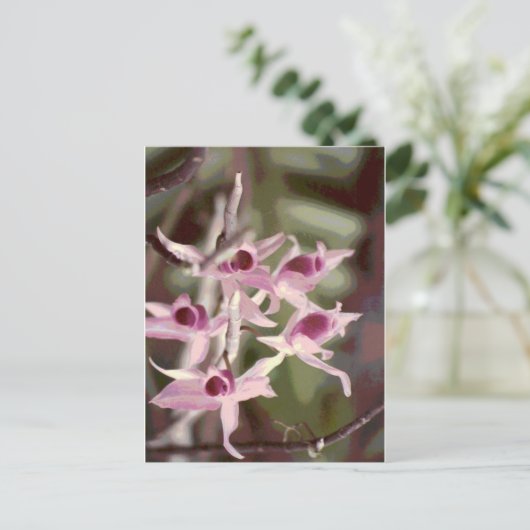 wilde orchideeën briefkaart (Staand voorkant)