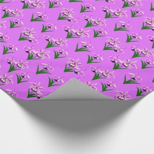 Wilde orchideeën - Lichte Paarse orchideeën en oli Cadeaupapier (Hoek)