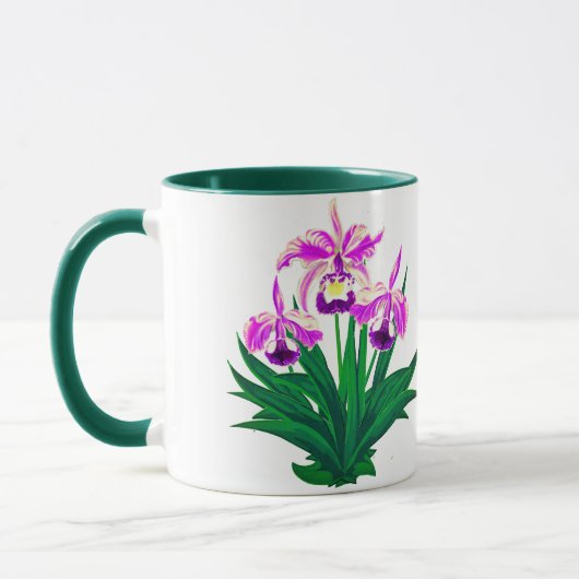 Wilde orchideeën - Lichte Paarse orchideeën en oli Mok (Links)