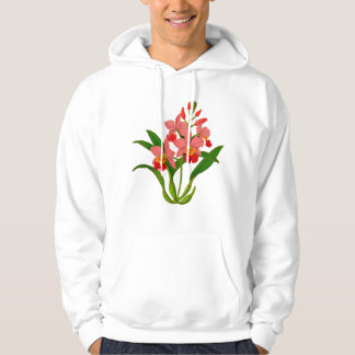 wilde orchideeënbloem hoodie