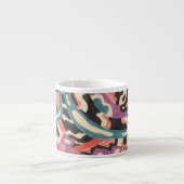 "Wilde" Origineel Abstract Espresso Kop (Voorkant)
