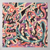 "Wilde" Origineel Abstract Poster (Voorkant)