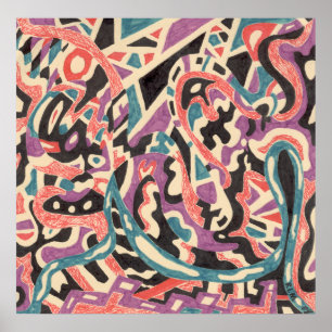 "Wilde" Origineel Abstract Poster