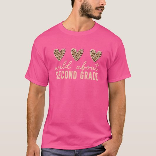 Wilde over 2e klas Lopard Harten Rt T-shirt (Voorkant)