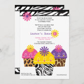 Wilde over Cupcakes Kaart (Voorkant / Achterkant)