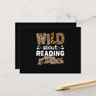 Wilde over het lezen van boeken en boekenworm bibl briefkaart