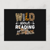 Wilde over het lezen van boeken en boekenworm bibl briefkaart (Voorkant)