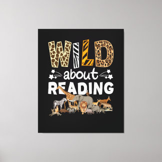 Wilde over het lezen van boeken en boekenworm bibl canvas afdruk