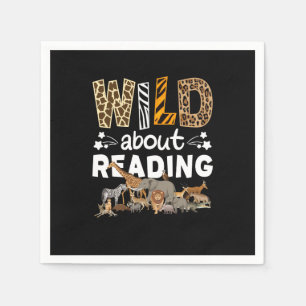 Wilde over het lezen van boeken en boekenworm bibl servet