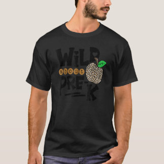 Wilde over pre-K leopard terug naar school leraar T-shirt
