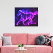Wilde paard canvas afdruk (Insitu (Woonkamer))