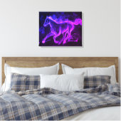 Wilde paard canvas afdruk (Insitu (Slaapkamer))