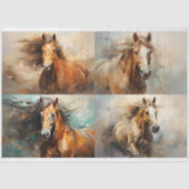 Wilde Paard Collage 2 Decoupage papier (Voorkant)