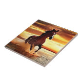 Wilde Paard galoppeert door Surf Tegeltje (Zijkant)