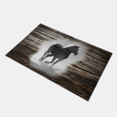 Wilde paard galopperen deurmat (Schuin)