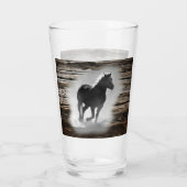 Wilde paard galopperend glas (Achterkant)