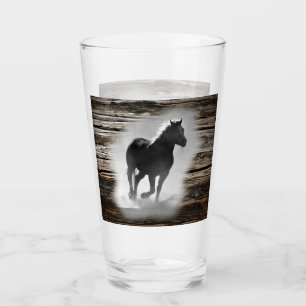 Wilde paard galopperend glas