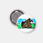 Wilde paard  magneet (Voorkant / Achterkant)