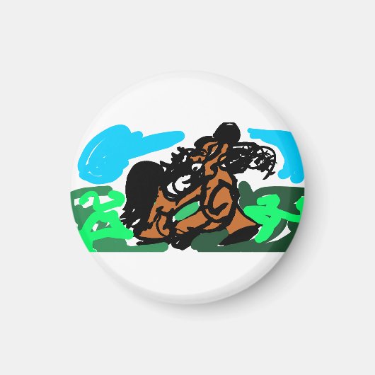 Wilde paard  magneet (Voorkant)