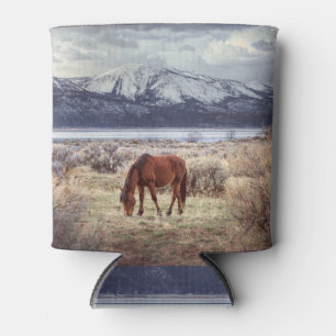 Wilde paard: Nevada winterlandschap. Blikjeskoeler