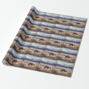 Wilde paard: Nevada winterlandschap. Cadeaupapier