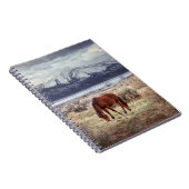 Wilde paard: Nevada winterlandschap. Notitieboek (Rechterzijde)