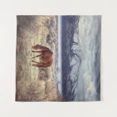 Wilde paard: Nevada winterlandschap. Wandkleed (Voorkant (horizontaal))