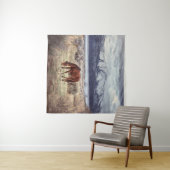 Wilde paard: Nevada winterlandschap. Wandkleed (In Situ (horizontaal))