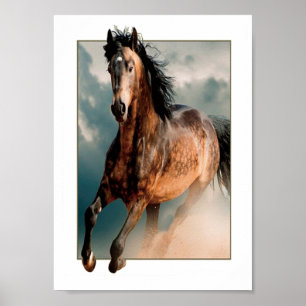 Wilde paard poster