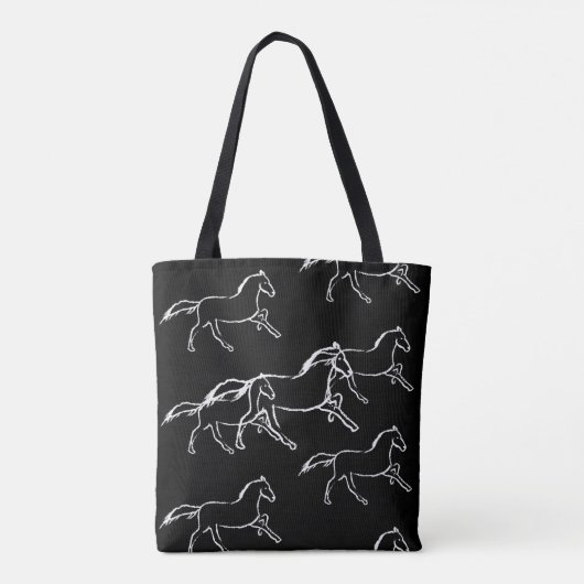 Wilde paard tote bag (Achterkant)