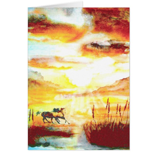 Wilde paarden. (Voorkant)