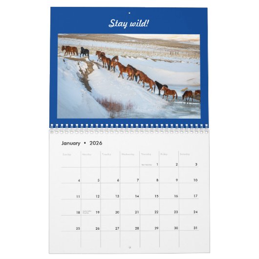 Wilde Paarden 2024 Kalender (Jan 2026)