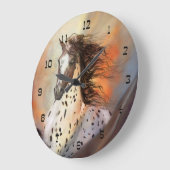 Wilde paarden 2-ronde wandklok (Hoek)