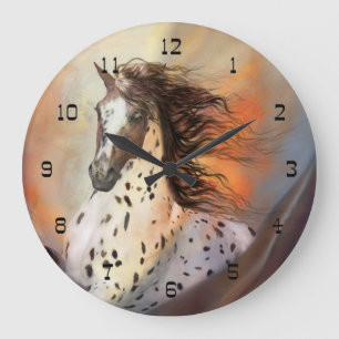 Wilde paarden 2-ronde wandklok