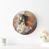 Wilde paarden 2-ronde wandklok (Huis)