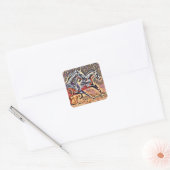 Wilde paarden abstracte Dierlijke westerne Rodeo A Vierkante Sticker (Envelop)