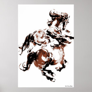 Wilde paarden afdrukken poster