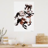 Wilde paarden afdrukken poster (Keuken)
