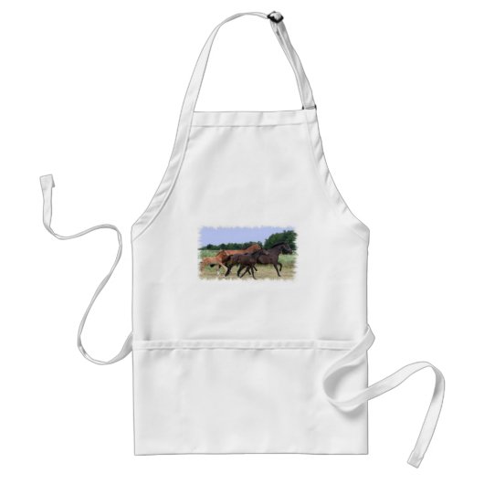 Wilde paarden Apron Standaard Schort (Voorkant)