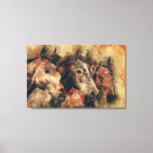 Wilde paarden Art Canvas Afdruk (Voorkant)