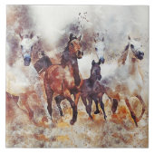 Wilde paarden Art Tegeltje (Voorkant)