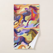 Wilde paarden bad handdoek (Handdoek)