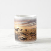 Wilde paarden bij Prairie Sunset Memory Mok (Center)