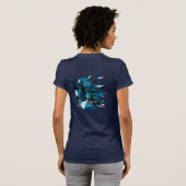 Wilde paarden Blue Women's Teeshirt T-shirt (Achterkant volledig)