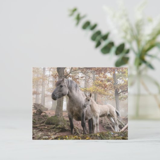 Wilde paarden briefkaart (Staand voorkant)