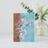 Wilde paarden briefkaart (Staand voorkant)