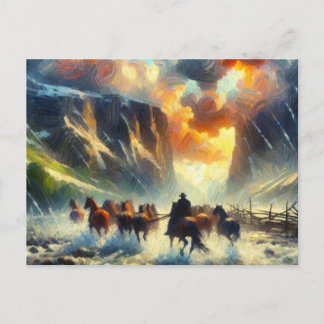 Wilde paarden briefkaart